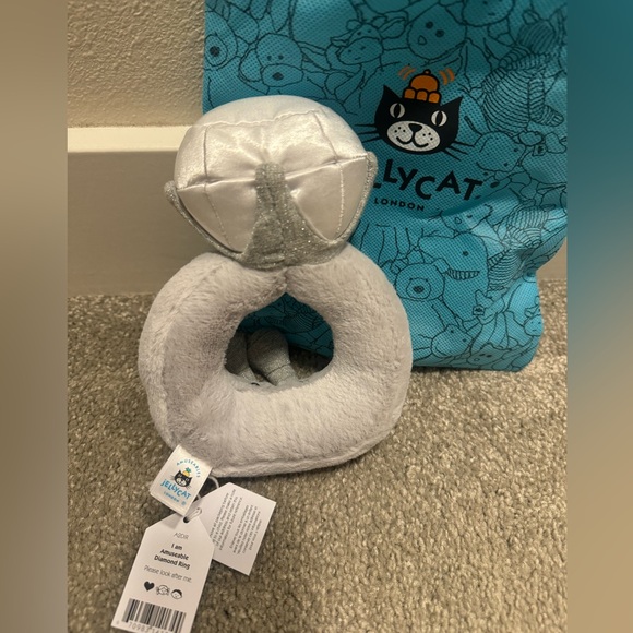 NWT Jellycat Amuseables Diamond Ring + Bag Included - Picture 2 of 3